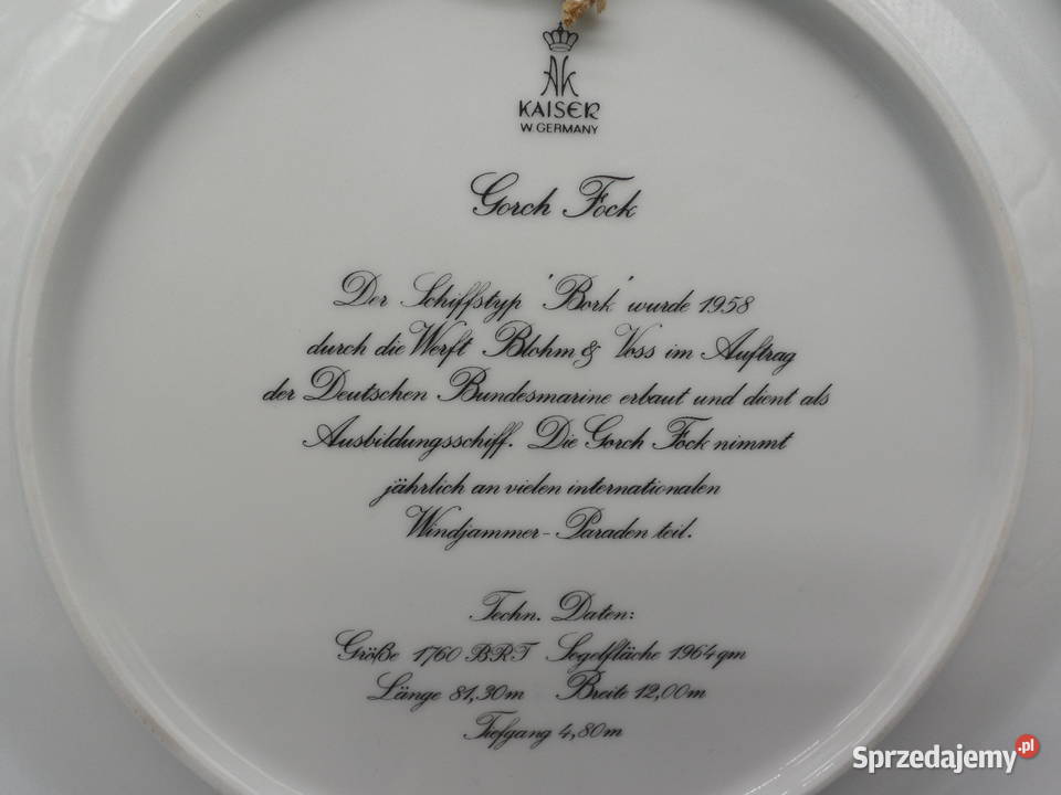 Kolekcjonerski Talerz Porcelanowy Raszków