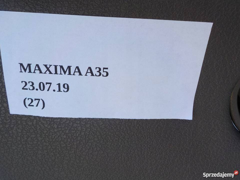 BOCZEK DRZWI TAPICERKA TYŁ NISSAN MAXIMA A35 wielkopolskie Nowy Tomyśl