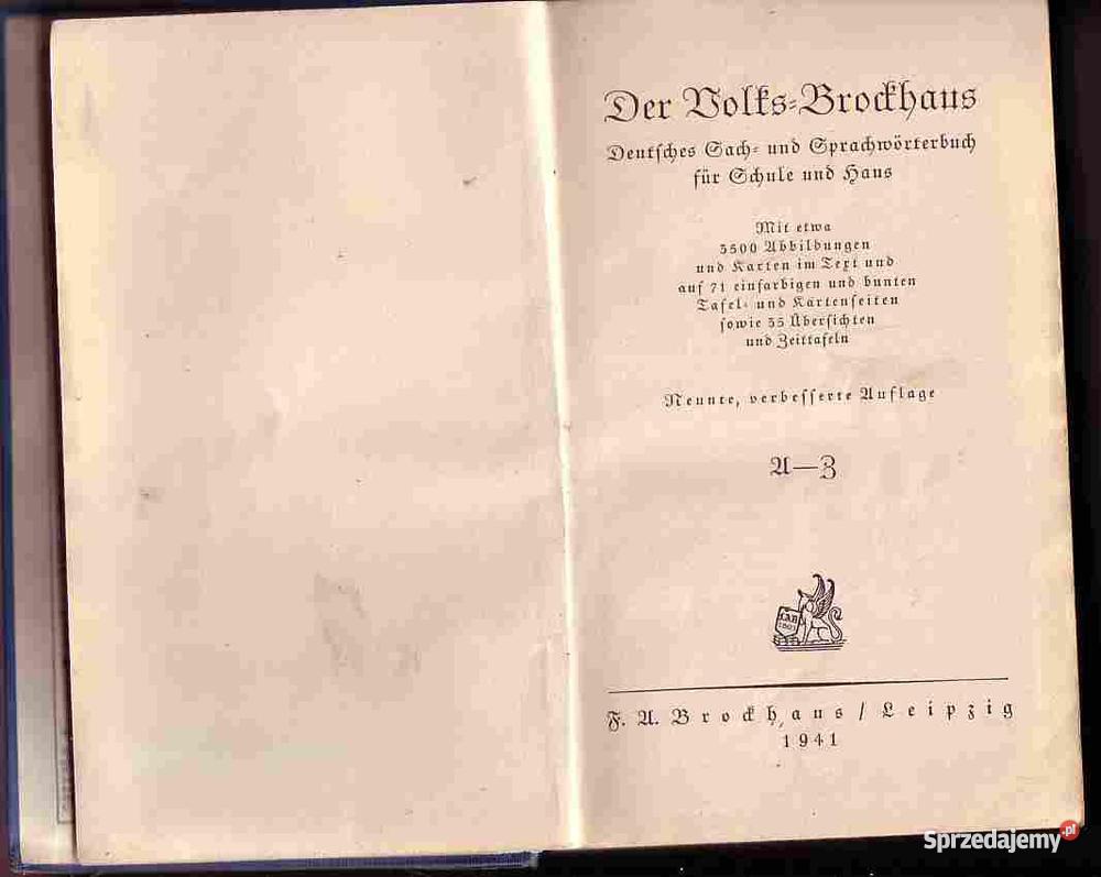938 DER VOLKS BROCKHAUS DEUTSCHES SACH UND SPRAC sprzedam