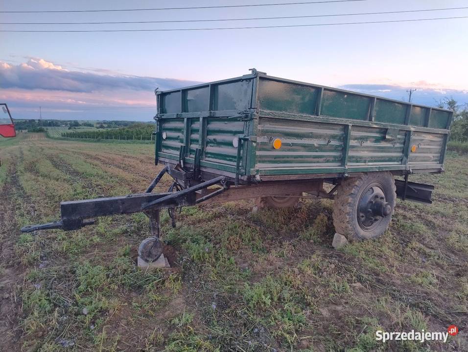 Przyczepa rolnicza jednoosiowa sztywna nieuszkodzony Przyczepy rolnicze Opatów sprzedam