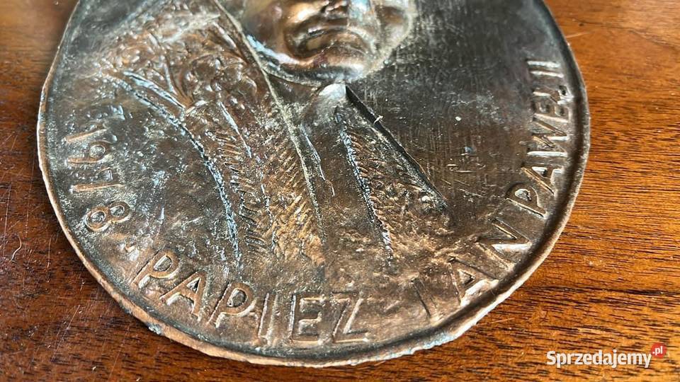 Płytka miedziana miękka 1978 Papież Jan Paweł II pomorskie Gdańsk