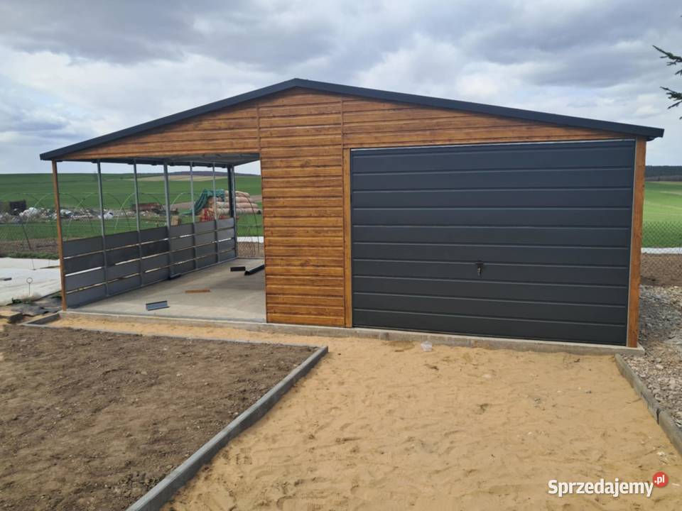 Garaż blaszany 7x5 WZMOCNIONY PROFILAMI lubuskie Zielona Góra
