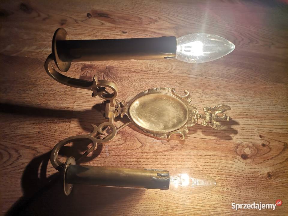 Mosiężny podwójny kinkiet Księstwo Warszawskie Kraków