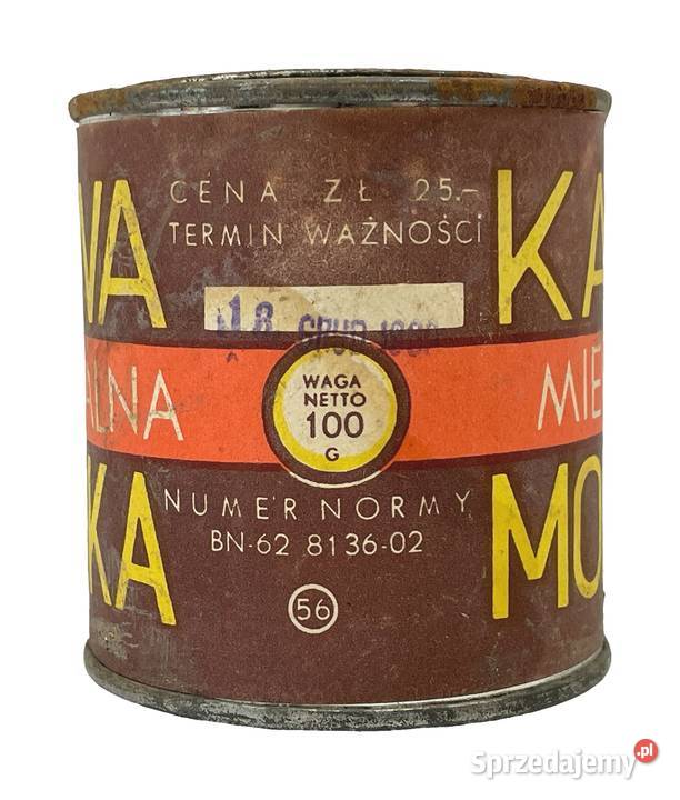 Stara puszka kawie MOKKA 1980 Kraków