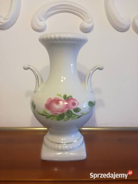 Porcelana sygnatura Piękny wazon kielich amfora biały Jastrzębie-Zdrój