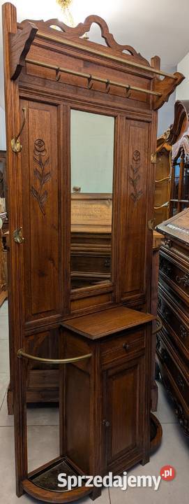 Piękna dębowa garderobawieszak secesyjnysklep śląskie
