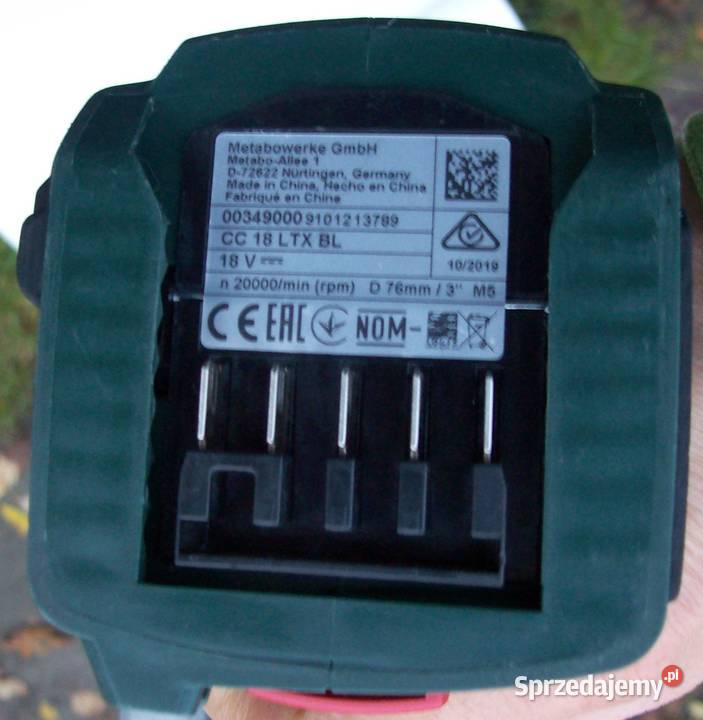 Szlifierka kątowa Metabo CC 18 LTX BL mazowieckie Karniewo