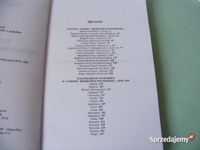 EUROPA Środkowo wschodnia 1999 IX redakcja Wojci Oborniki Śląskie