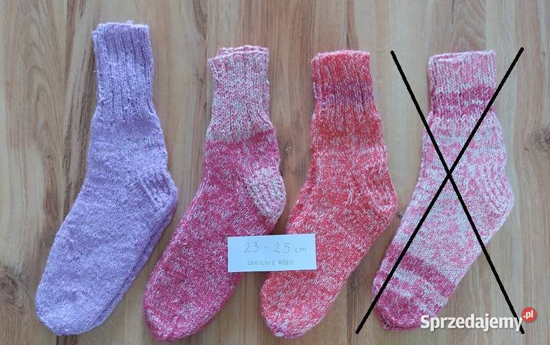 Skarpety rękodzieło Seniorki Leokadii Giżycko