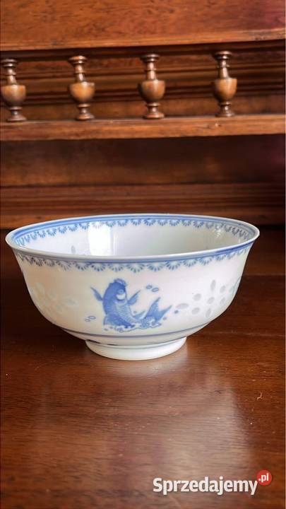 Miseczka z chińskiej porcelany ryżowej ze wzorem Gdańsk
