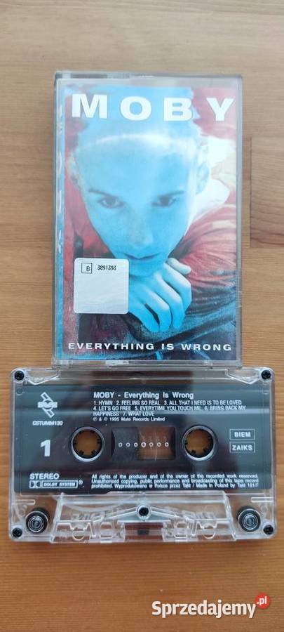 MOBY Everything Is Wrong UNIKATOWA KASETA kaseta Bochnia