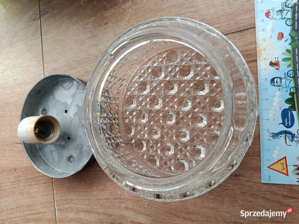 Lampa szklana odkręcany klosz plafon Choszczno