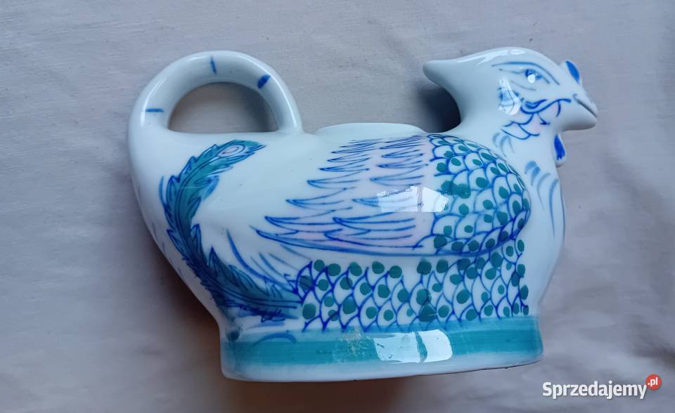 Porcelana chińska mlecznik w formie ptaka druga Porcelana i szkło wielkopolskie Koźminek sprzedam