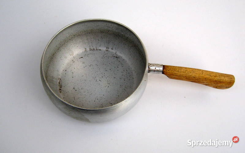 Rondel aluminiowy z drewnianą rączką