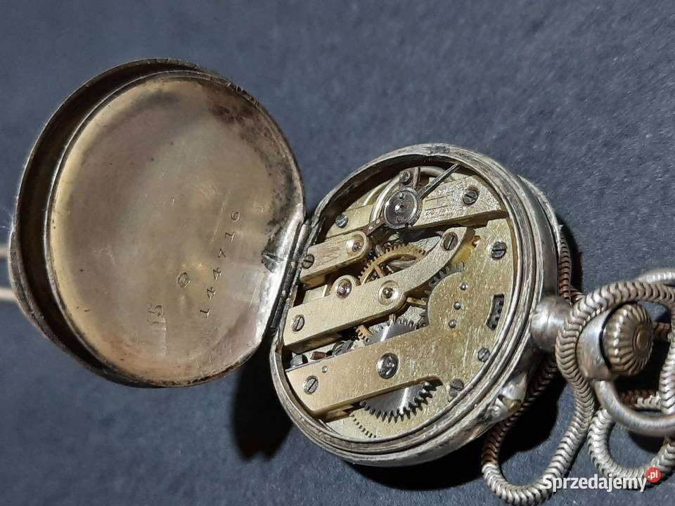 Zegarek Avance Retard antyk 1900r SREBRO Warszawa