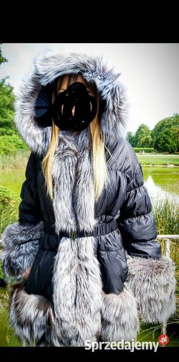 Kurtka puchowa nowość lis modele top Katowice
