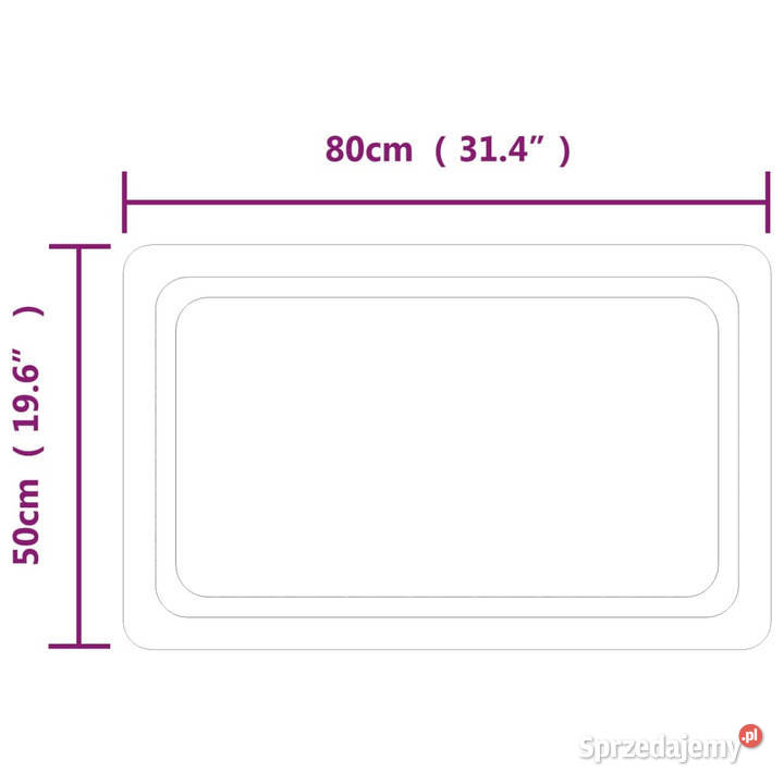 Lustro łazienkowe z LED 80x50 WM151786 mazowieckie Warszawa