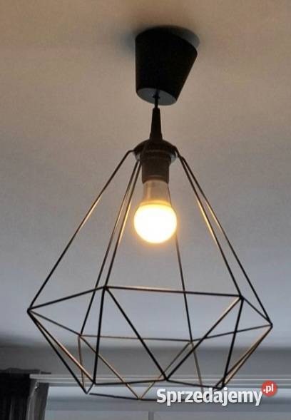 Lampa wisząca LOFT Diament Czarna Styl Lampy wiszące Gliwice sprzedam