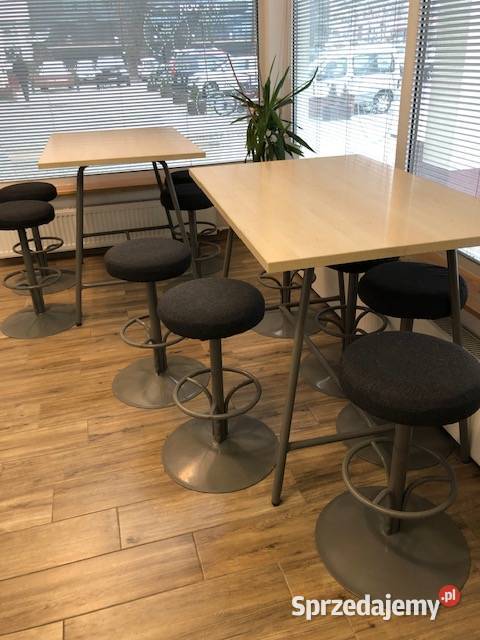 Wysoki stół z 4 hokerami 80cm Łódź