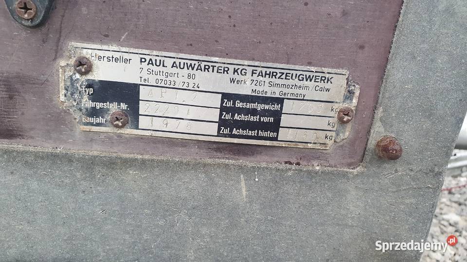 Przyczepka samochodowa Do samochodów osobowych Krajno-Parcele