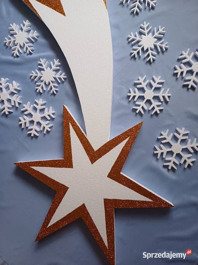 Gwiazda betlejemska 150 10 śnieżynek dekoracja Dobrzyca