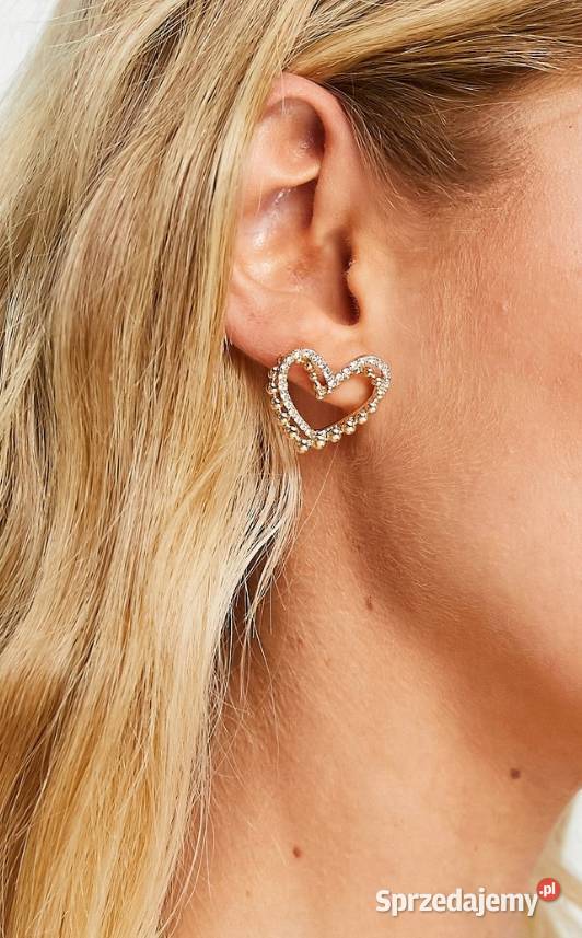 Subtelne bogato zdobione kolczyki serca z Kraków