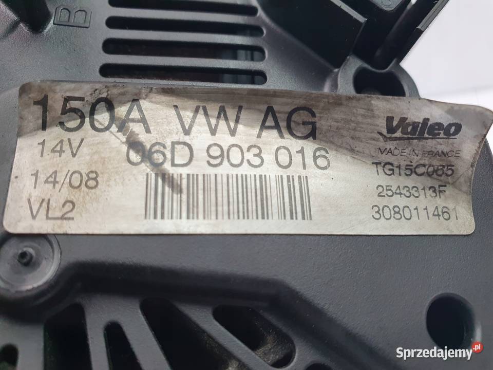 ALTERNATOR Audi TT 8J3 20 TFSI 06D903016 lubelskie Chełm