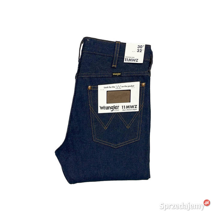 Spodnie męskie jeansy Wrangler 11MWZ Original niebieski Odzież codzienna Odzież codzienna śląskie