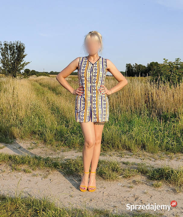 Sukienka mini vintage guziki 38 M 36 S retro mod Rozmiar 36(S) zachodniopomorskie sprzedam