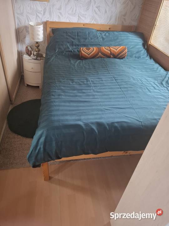 ŁÓŻKO DREWNIANE 140X200 ZE STELAŻEM Rybnik