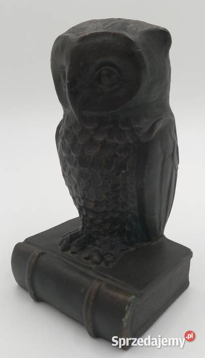 Dwie sowy ciężkie podpory pod książki Brąz sprzedam