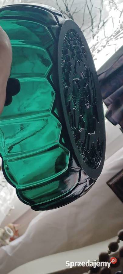 szmaragdowa misa ciężka Diana z jeleniem inny kolor Dom i Ogród Poznań sprzedam