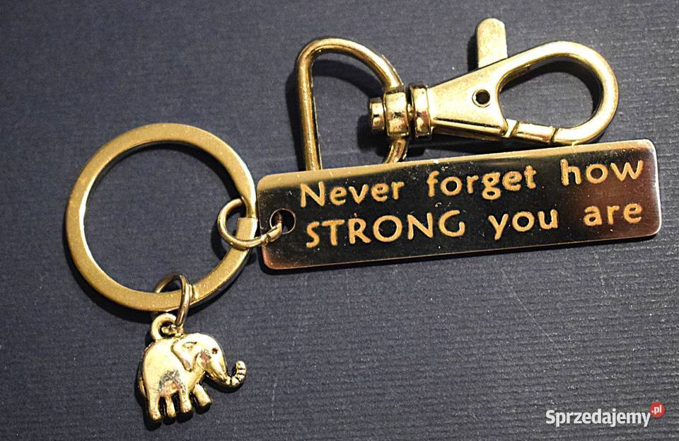 Breloczek z słoniem na szczęście i hasłem Chełmno sprzedam