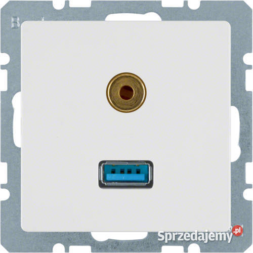 Berker QX Gniazdo USB 35mm Audio BIAŁE Wyszków