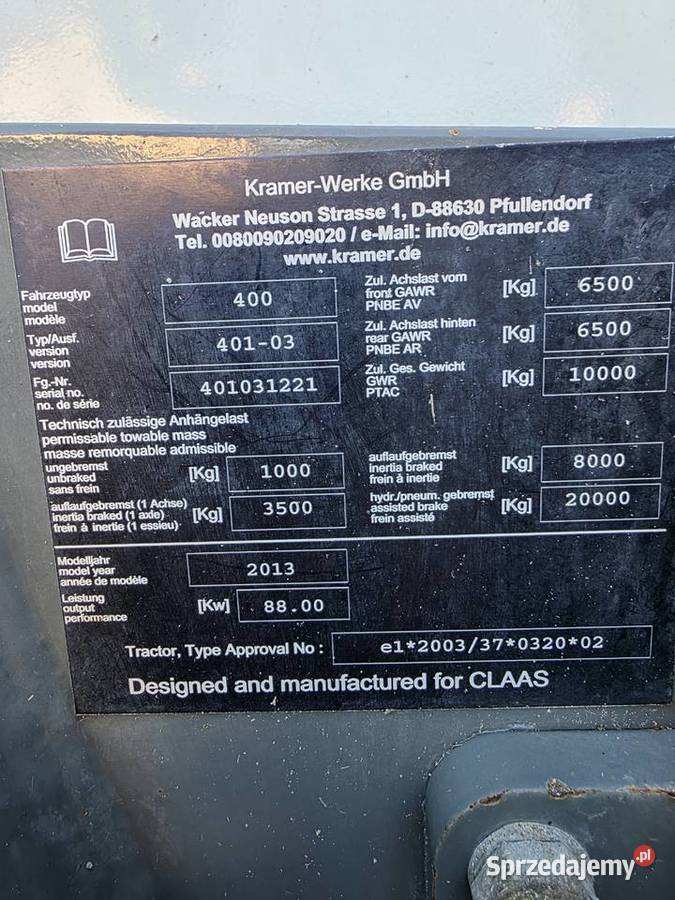 CLAAS SCORPION 7030 VARIPOVER KRAMER ŁADOWARKA Wydrowice