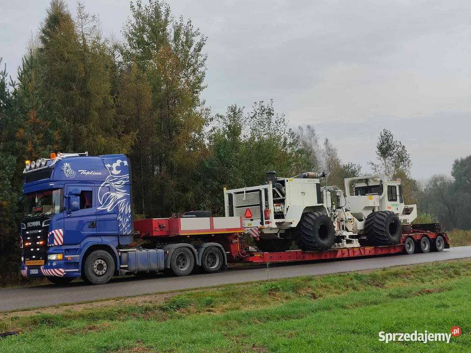 Transport domkówmaszyn łodzi niskopodwoziowy śląskie Katowice