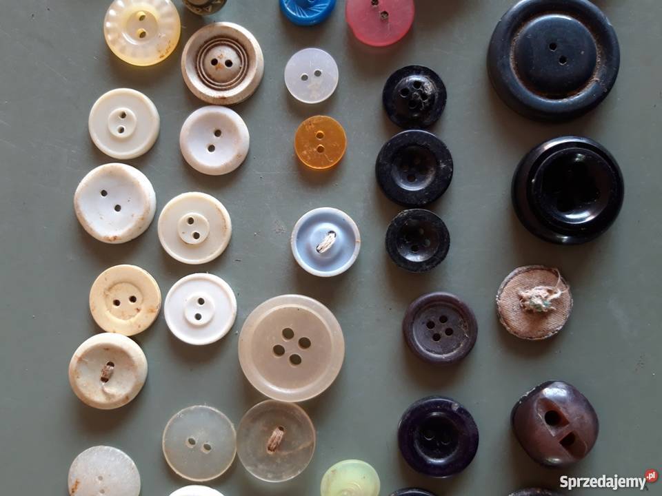 Stare guziki PRL Rękodzieło