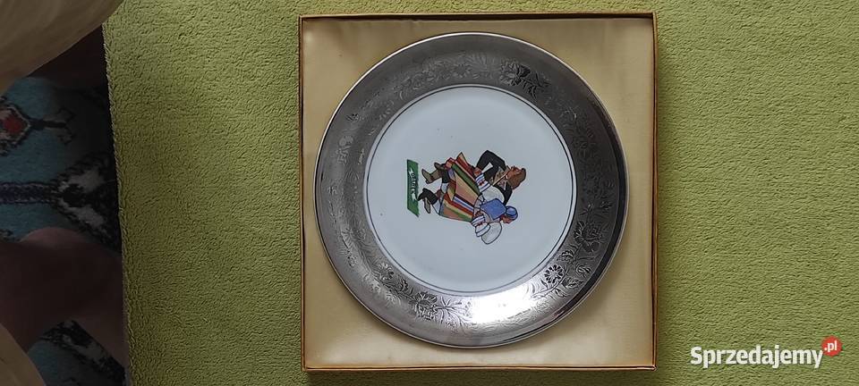 4 talerze dekorTańce Polskie Zofia Stryjeńska Porcelana i szkło mazowieckie