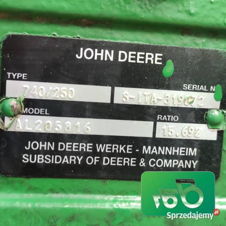 Przedni most DANA 740250 AL205816 John Deere