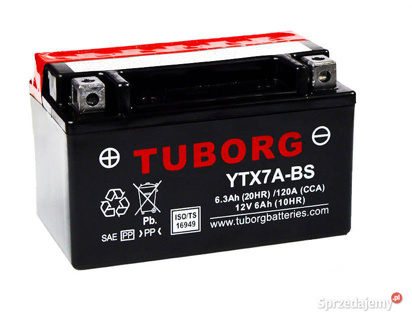 Akumulator Tuborg YTX7ABS 12V 63Ah 120A L Luboń
