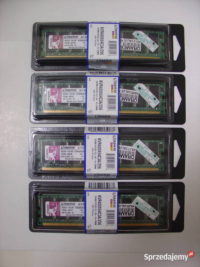 Pamięć RAM Kingston KVR400X64C3A256 komplet 4
