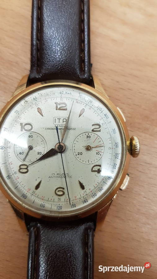 Duży męski zegarek ITA Geneve Chronographe Chorzów