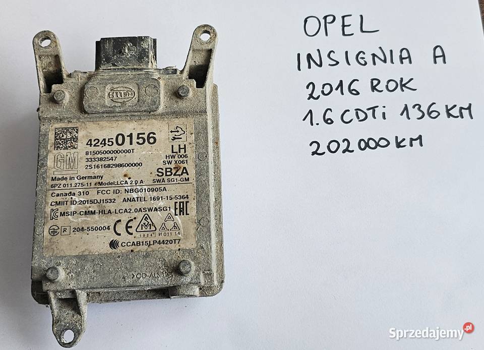 Moduł strefy kontroli bocznej Opel insignia A Kielce