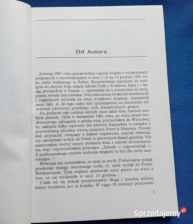 Gabriel Meretik Noc generała Alfa 1989 r Wydanie Koźminek sprzedam