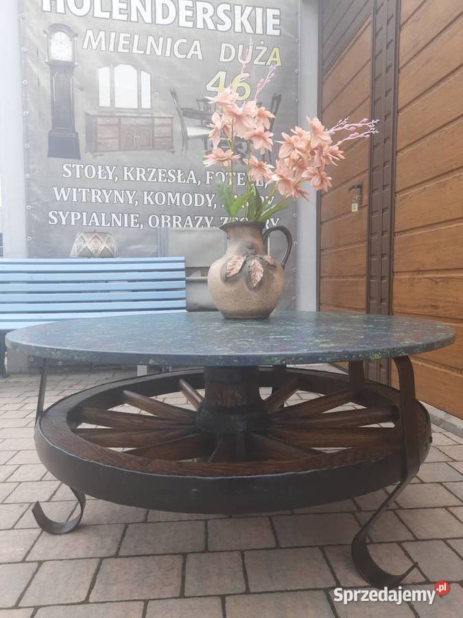 stolik kawowy ława z koła wozu Mielnica Duża sprzedam