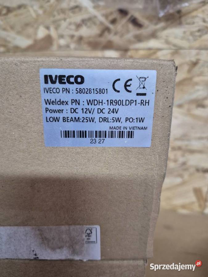 Reflektor halogen Iveco Obłotne