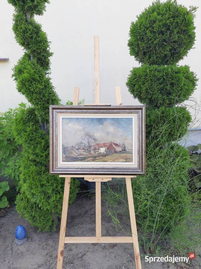 obraz sygnowany wielkopolskie Mielnica Duża
