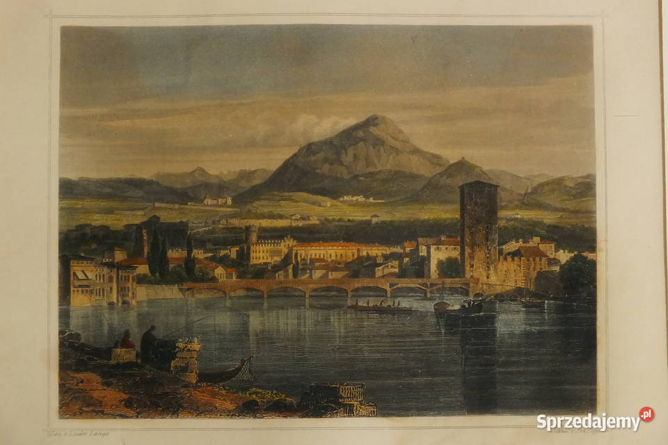 Trient Panorama miasta grafika dolnośląskie Lubin