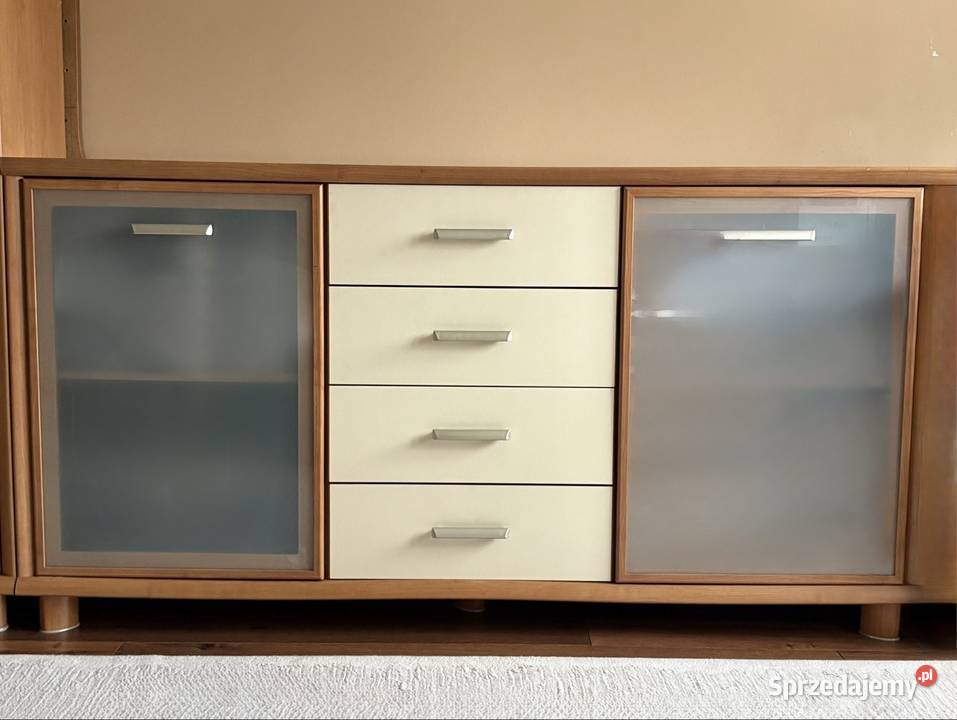 Zestaw komoda komin Black Red White biurko Niemodlin