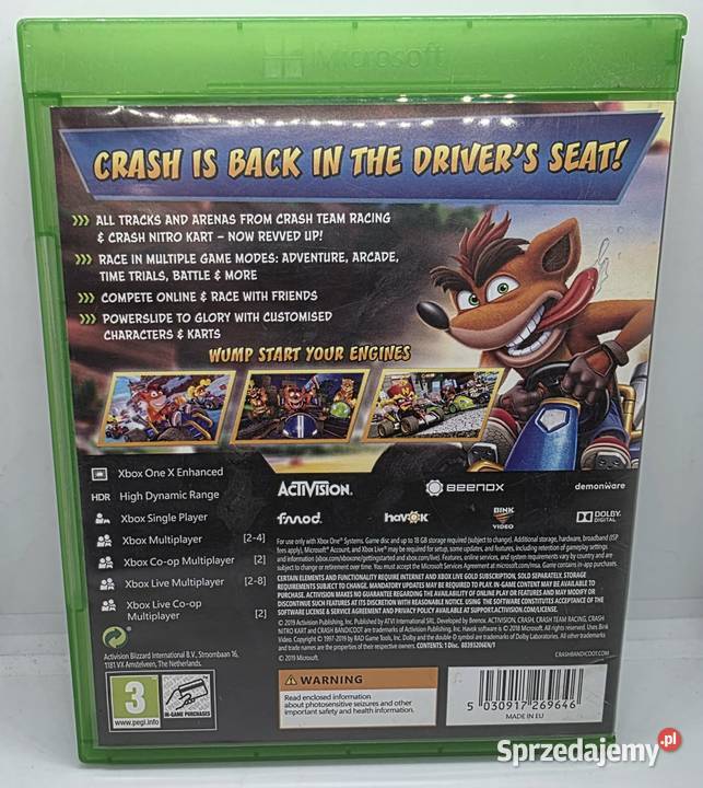 Gra Crash Team Racing Nitro Fueled Xbox One Elbląg